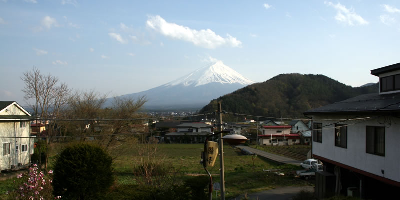 富士山が真正面